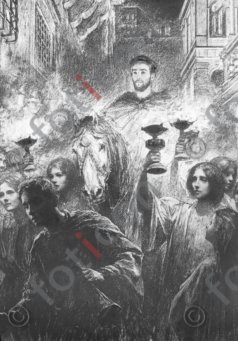 Gleichnis von den zehn Jungfrauen | Parable of the Ten Virgins - Foto foticon-simon-132063-sw.jpg | foticon.de - Bilddatenbank für Motive aus Geschichte und Kultur